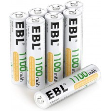 EBL AAA Rechargeable Battery 1100mAh 8 pack [I]