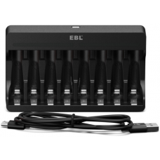EBL AA/AAA  8 Slots  Battery Charger  8 Slots Black [I]
