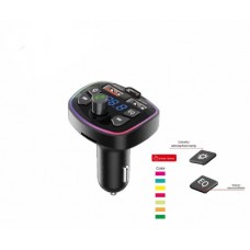 Cell Phone Car Bluetooth FM Transmitter Dual USB TypeC Charger Mp3 Player LED Backlight