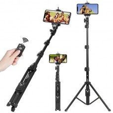 YUNTENG VCT-1388 Telescopic Multi-function Bluetooth Remote Control Selfie Stick Tripod Stand for Phone/Camera Shooting Livestreaming [AL3]