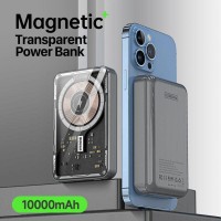DUZZONA W12 Transparent Magnetic Wireless Power Bnak 10000mAh Magsafe Compatible