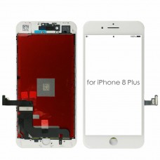 iPhone 8P (White) LCD Display & Touch Pane Screen Replacement (Full Corner) [W01]