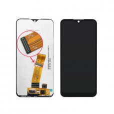 Original Samsung Galaxy A01 SM-A015 A015F LCD Display Touch Screen Digitizer Without Frame Wide Flex (Black) With M Screen Replacement [BD]