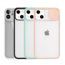 For iPhone - Slide Camera Lens Protection Cover Phone Case ShockProof TPU (Case Mate)
