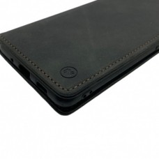 For Huawei - Nubuck Leather Wallet Flip Case